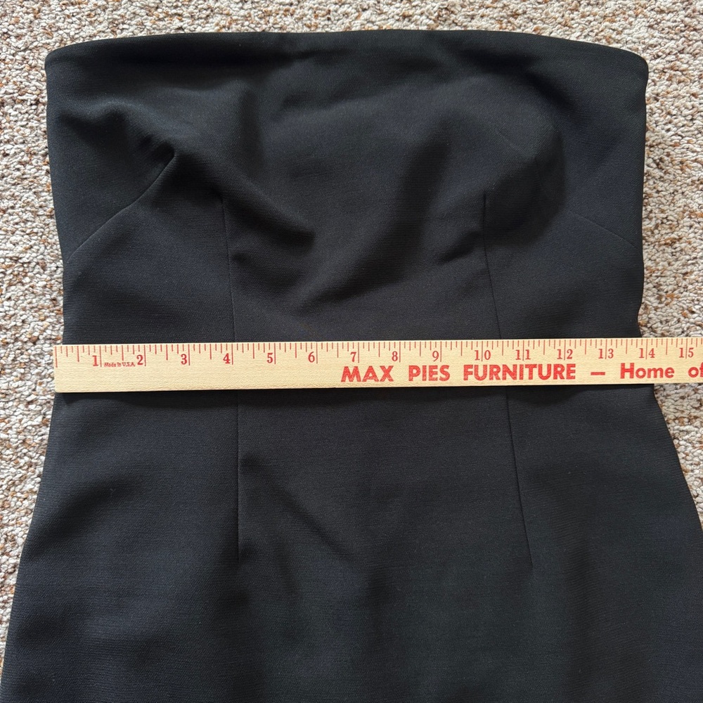 White House Black Market Strapless Black Sheath Dress 4 Asymmetrical Hem NWT - Picture 14 of 14